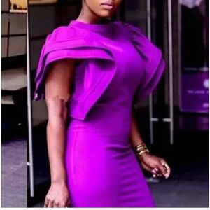 (AOMEI) Elegant Purple Women's Dress